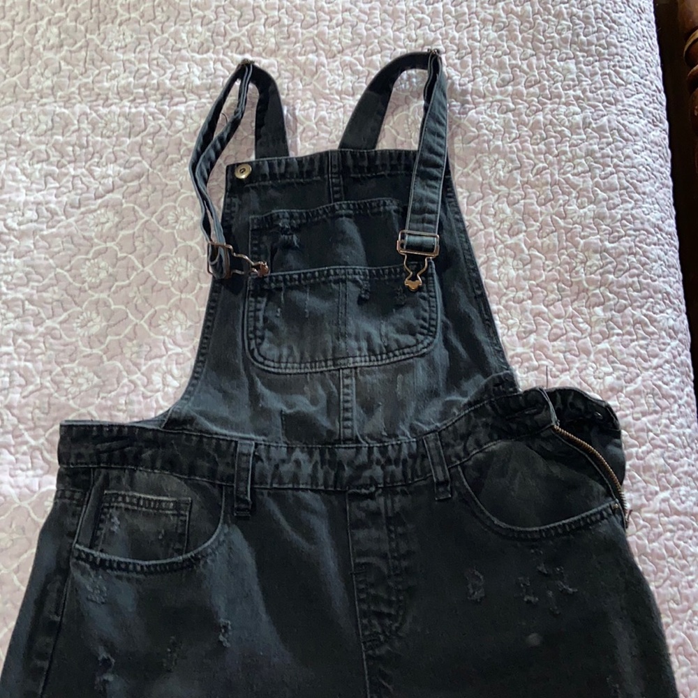 black overalls